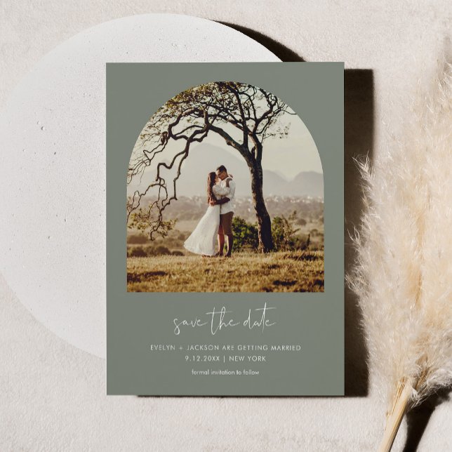 STELLA Modern Arch Photo Enregistrer La Date Magne (Créateur téléchargé)