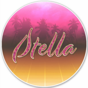 Stella prénom Golden rose Autocollants