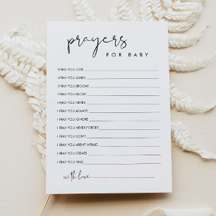 STELLA Prières pour la carte de conseil pour bébés