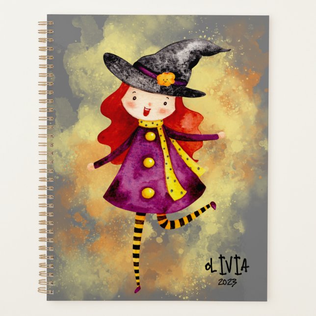 Stellalunarts Halloween sorcière mignonne fille (Devant)