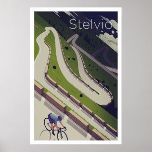 Stelvio - Poster cycliste