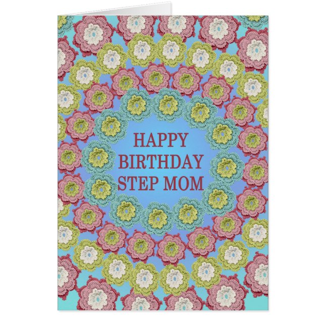 Step Maman Fleurs Crochet Anniversaire (Devant)