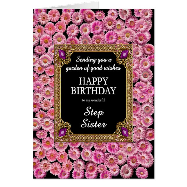 Step Soeur Anniversaire Rose Daisées (Devant)
