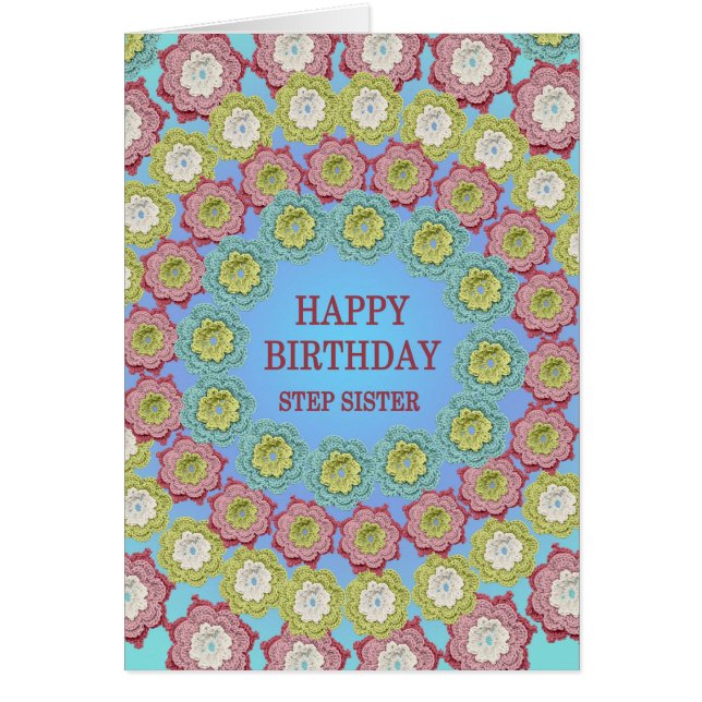 Step Soeur Fleurs Crochet Anniversaire (Devant)
