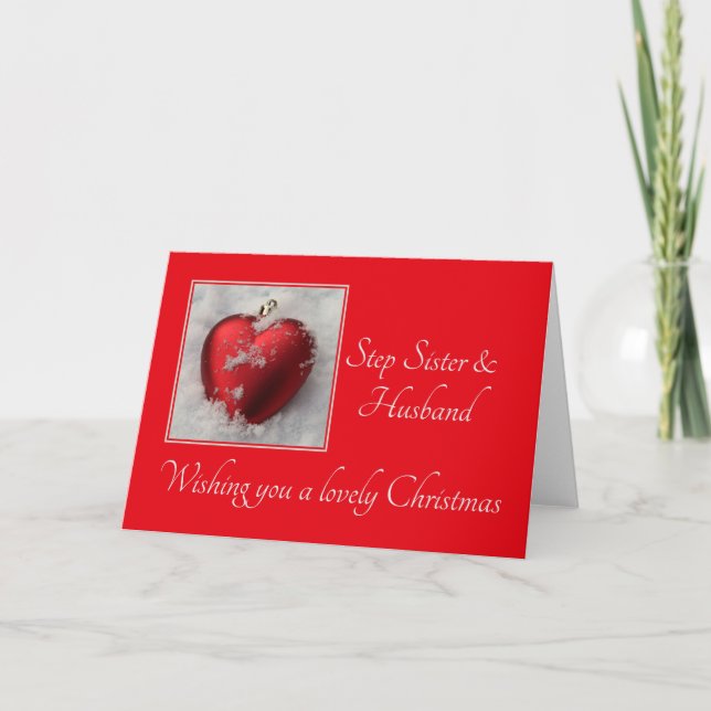 Step soeur & Husband Joyeuse carte de Noël (Devant)