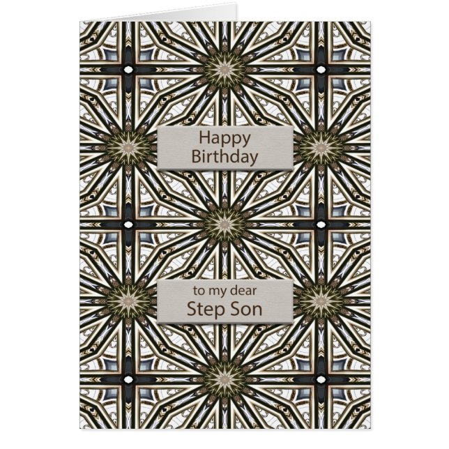 Step Son Anniversaire Mandala Design Abstrait (Devant)