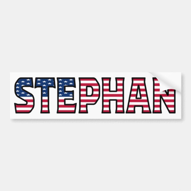 Stephan Nom Vorname USA Aufkleber Sticker Auto (Devant)