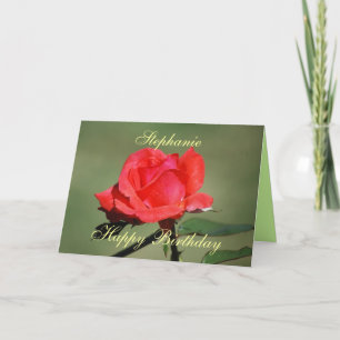 Stephanie Happy Birthday Scarlet Carte Rose