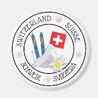 Stéréotypes suisses Aimant Réfrigérateur blanc