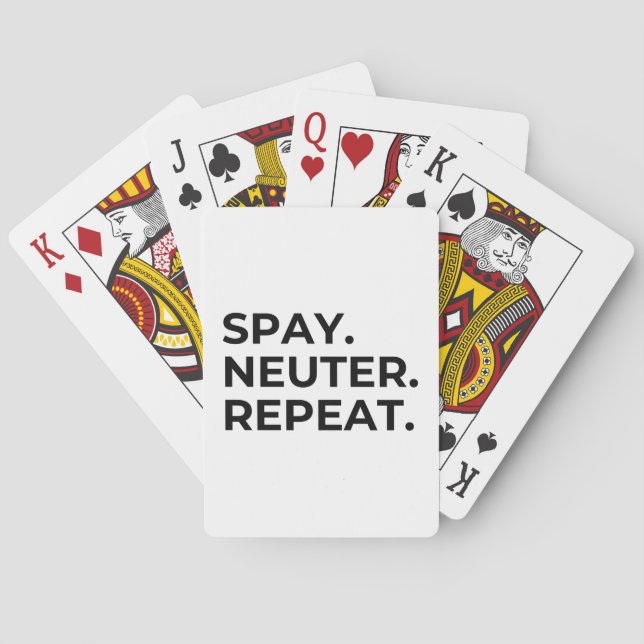 Stériliser. Castrer. Recommencer. Cartes à jouer (dos)