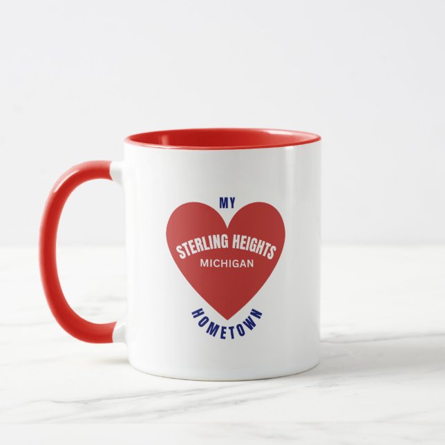 Sterling Heights Michigan Hometown Coffee Mug (Gauche)