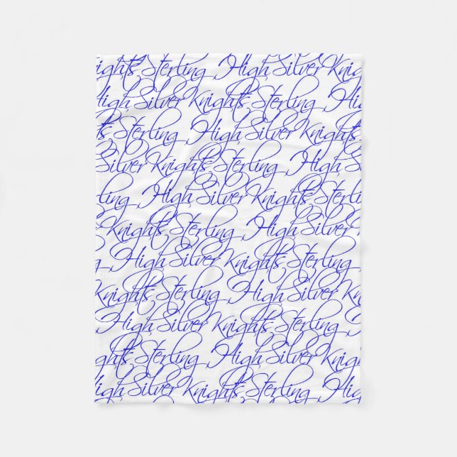 Sterling High Script Text II Couverture en polaire (Devant)
