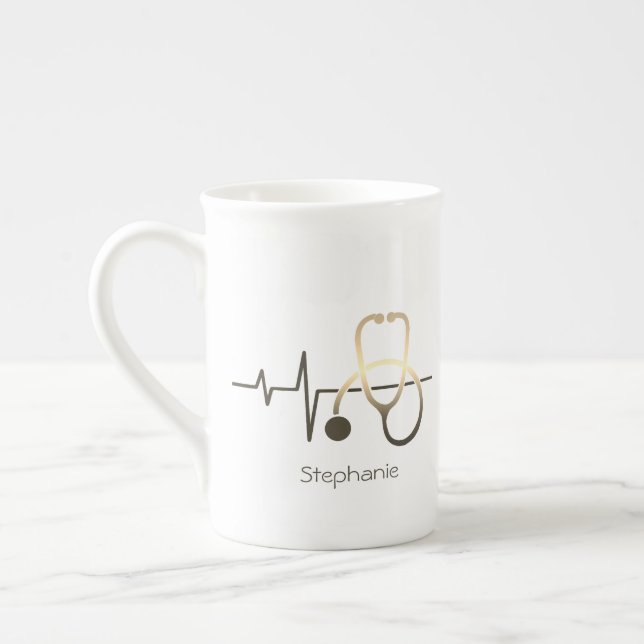 Stéthoscope Coeur pulsé Mug Médicale (Gauche)