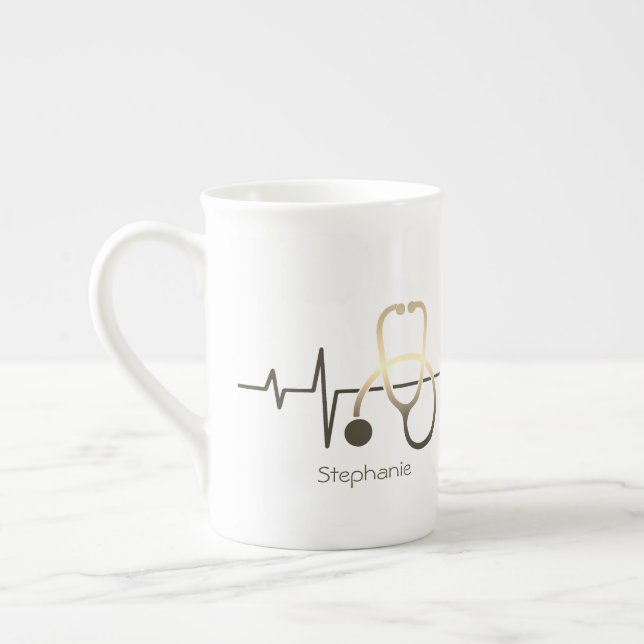 Stéthoscope Coeur pulsé Mug Médicale (Gauche)