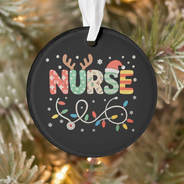 Stéthoscope de Noël infirmière Chapeau de Père Noë (Arbre)
