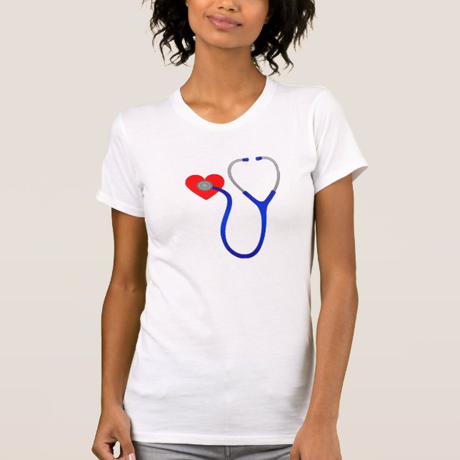 Stéthoscope et T-shirt de coeur (Devant)