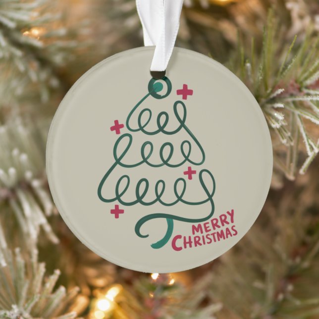Stéthoscope Joyeux Noël CNA Travailleur Médical (Arbre)