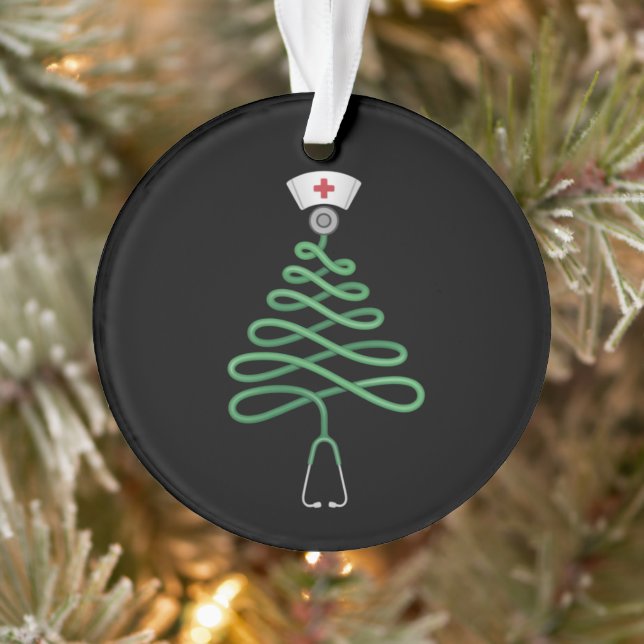 Stethoscope Sapin de Noël Infirmière Tenue de bloc (Arbre)