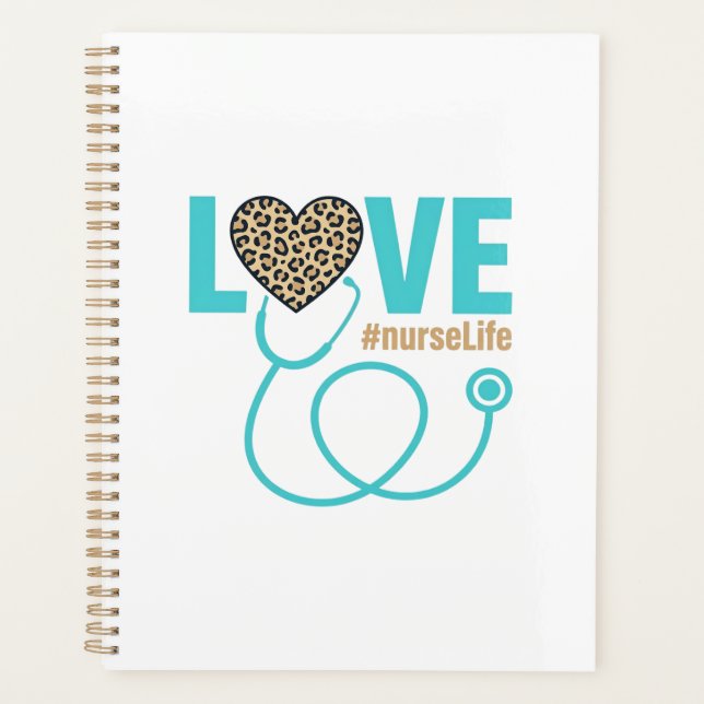 Stéthoscope vecteur design Nurse Love Leopard_1 (Devant)