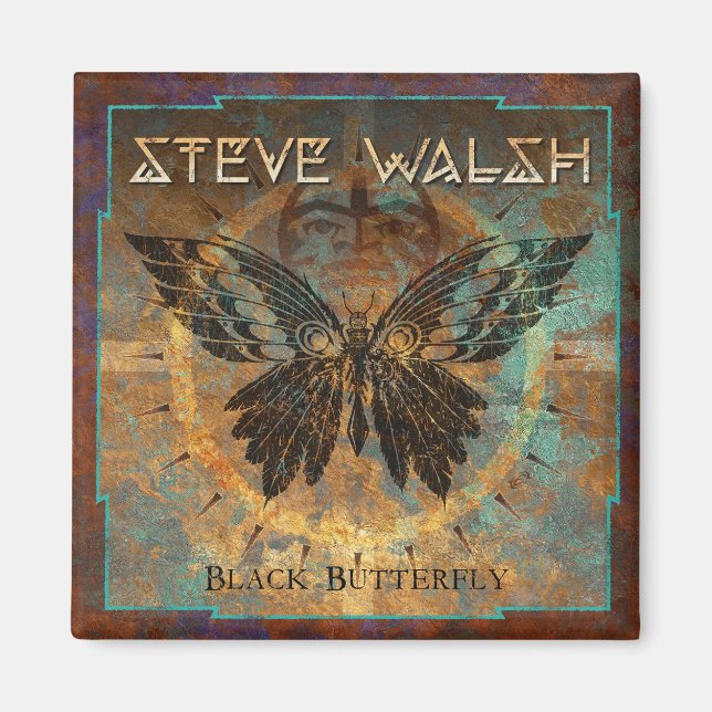 Steve Walsh Black Butterfly Magnet (Devant)