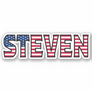 Steven Nom Prénom USA Sticker Stickerset