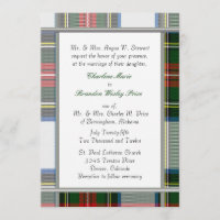 Stewart Dress Tartan Plaid Faire-part de mariage