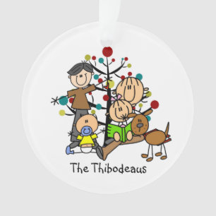 Stick Famille de la figure avec l'ornement acryliq