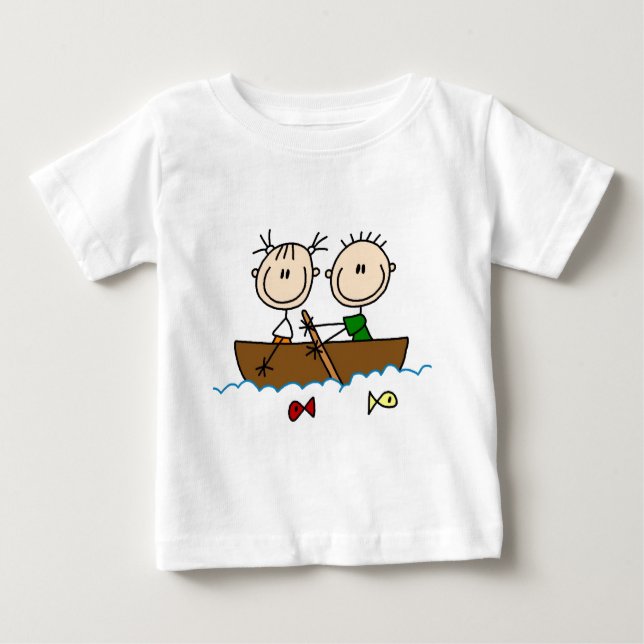 Stick Figure Boat Fishing Tshirts et cadeaux (Devant)