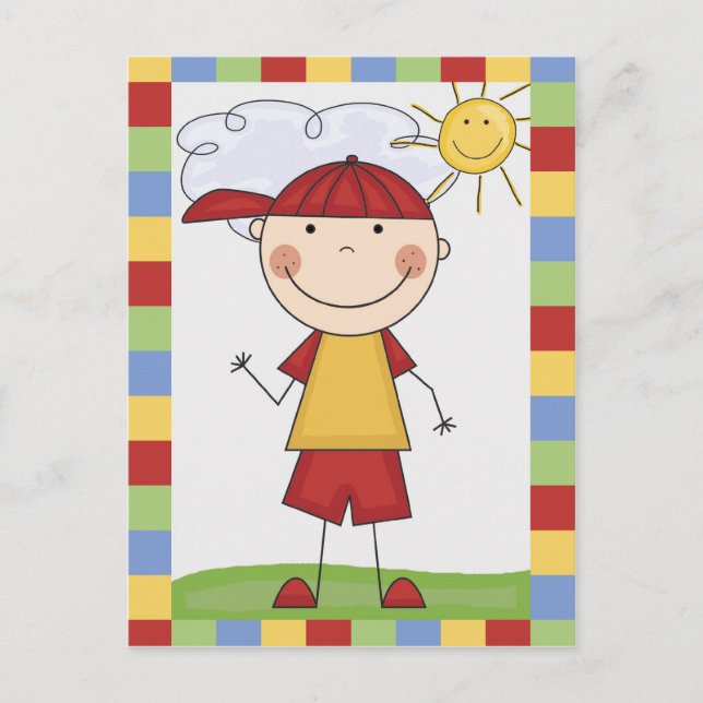 Stick Figure Cartes pour enfants et cadeaux (Devant)