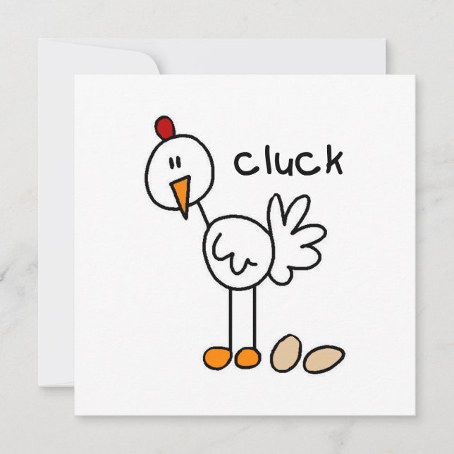 Stick Figure Chicken T-shirts et cadeaux (Devant)