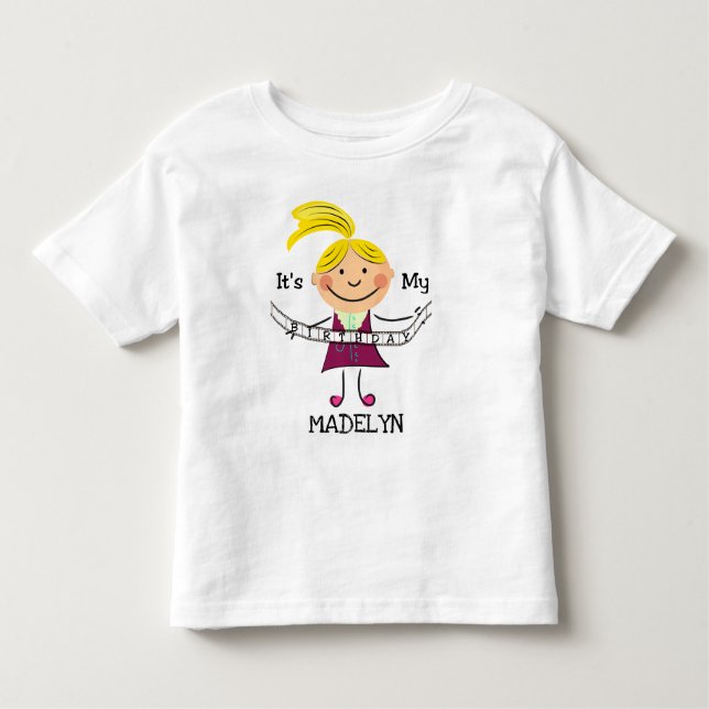 Stick Figure Girl C'est mon T-shirt pour bébé d'an (Devant)