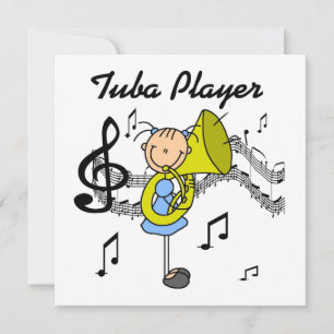 Stick Figure Girl Tuba Player T-shirts et GIfts