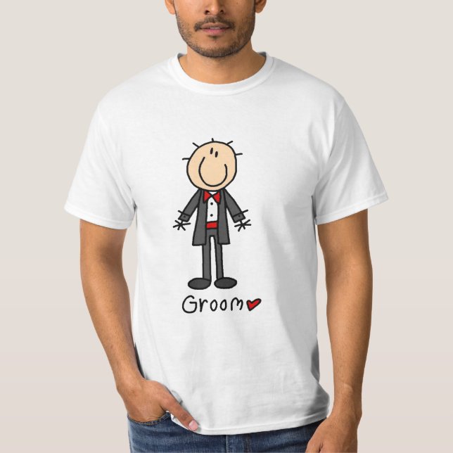 Stick Figure Groom T-shirts et cadeaux (Devant)