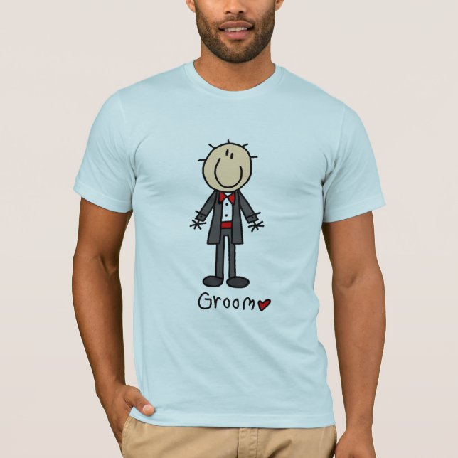 Stick Figure Groom T-shirts et cadeaux (Devant)