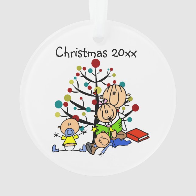 Stick Figure Maman Lecture de l'organisme acryliqu (dos)