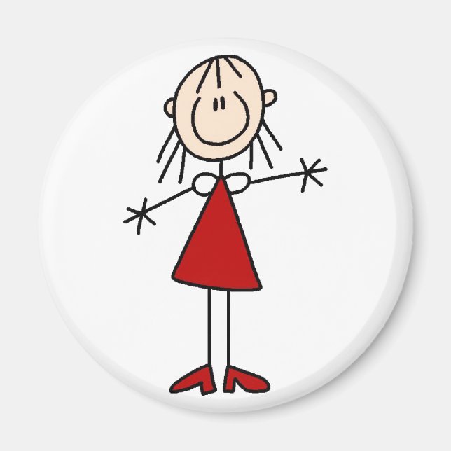 Stick Figure Maman Magnet (Devant)