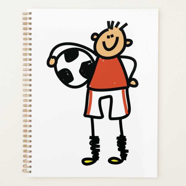Stick Figure Soccer Boy Football Player (Devant)