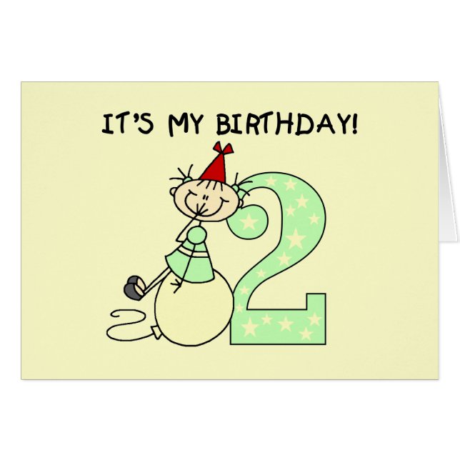 Stick Girl 2e Anniversaire Tshirts et cadeaux (Devant horizontal)