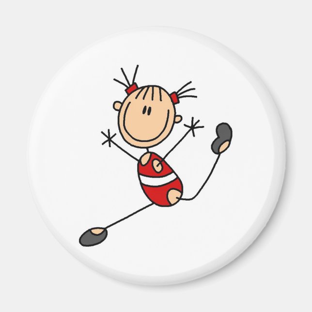 Stick Girl Gymnast Magnet (Devant)