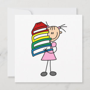 Stick Girl With Books