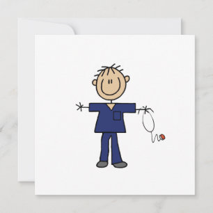 Stick mâle Figure Infirmière Peau moyenne