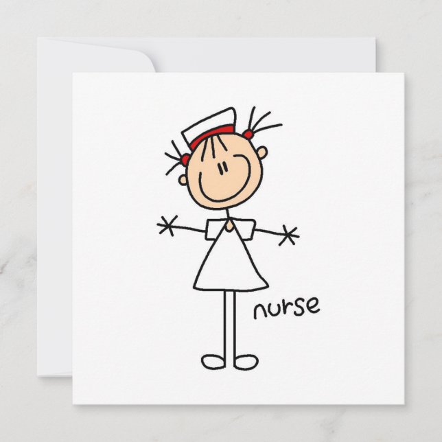 Stick simple Figure Nurse Tshirts et cadeaux (Devant)