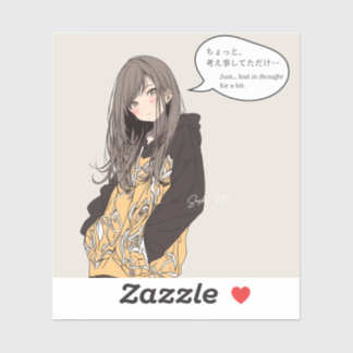 STICKER ちょっと考え事してただけステッカー|寿司娘シール