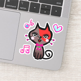 Sticker キュートな赤茶ねこ　Cute red brown cat. シール