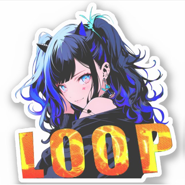 Sticker ステッカー｜VACHABORG グッズ「 Neo-Reiwa Girl 」 シール (Devant)