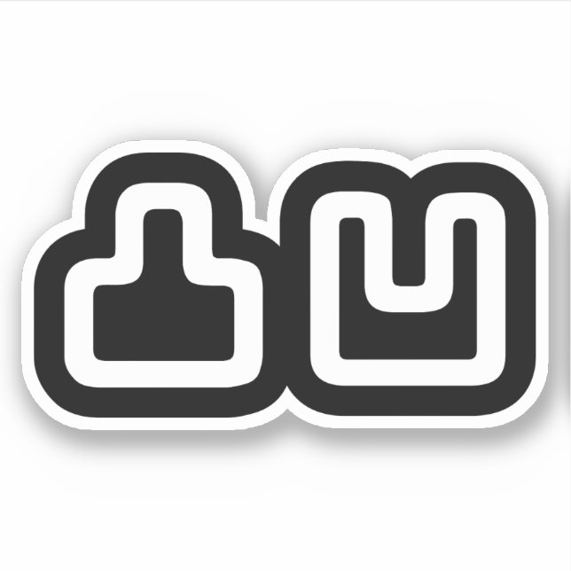 Sticker 凸 凹 Dekoboko で ぼ こ (Devant)