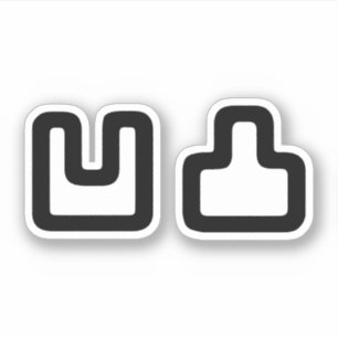 Sticker 凹 凸 Outotsu お う と つ