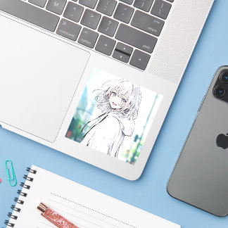 Sticker 白パーカーJKシール｜寿司娘 GenerativeAI