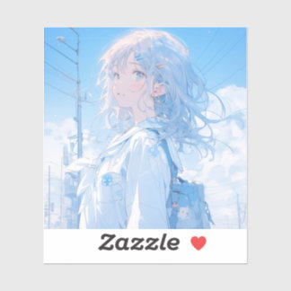 Sticker 青と夏/Blue and Summer | 東京娘 GenerartiveAI シール