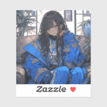 青春のインディゴ/Indigo Youth Seal | 東京娘 GenerartiveAI シール